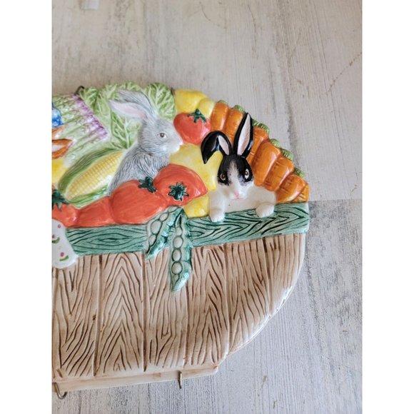 Fitz Floyd 1995 small serving plate Easter Bunny‎ Bountiful bunnies - Picture 5 of 8